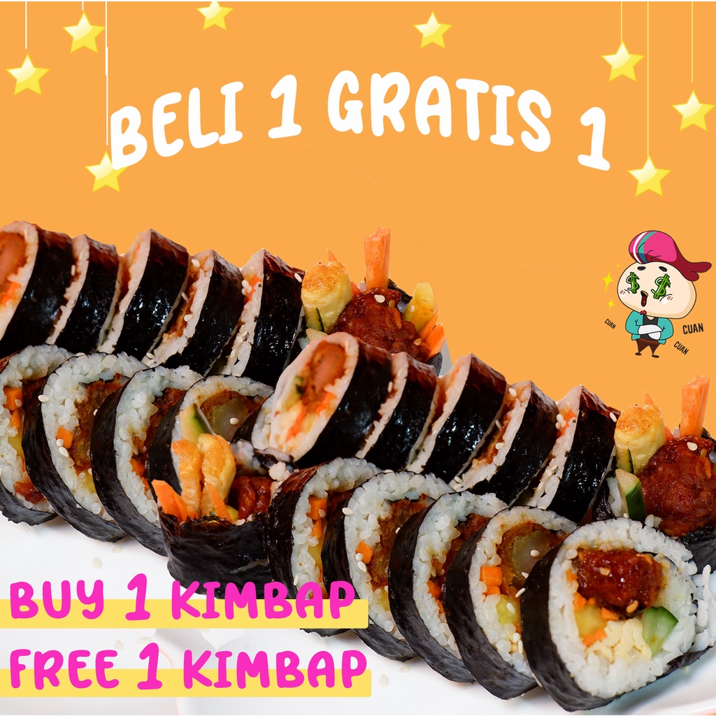 

BUY 1 GET 1 SARANG CHICKEN KIMBAP ( FREE SAME FLAVOR ) - 1 ROLL/10 SLICES FRESHLY MADE TO ORDER HALAL KOREAN SUSHI