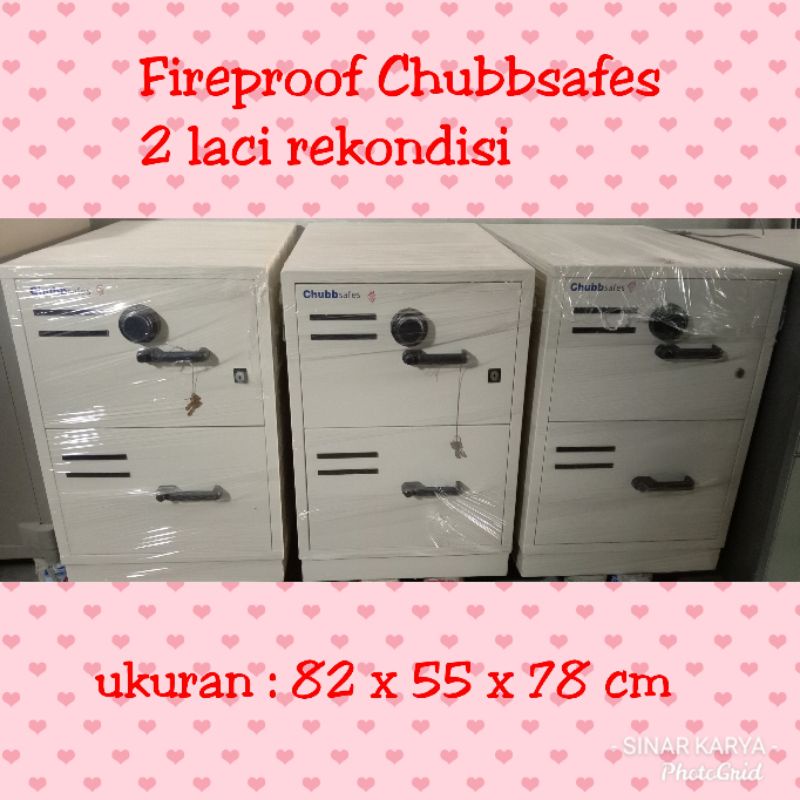 Fireproof CHUBBsafes 2 drawers Filing Kabinet tahan api brankas brangkas murah