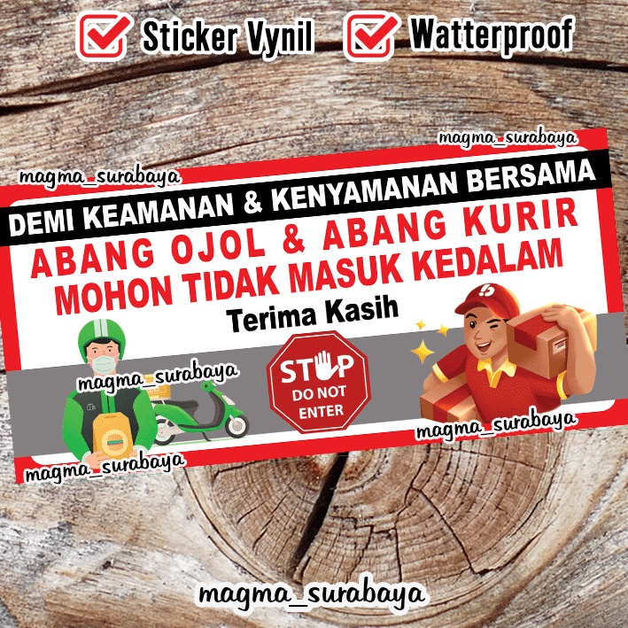 

Stiker Mhon abang Ojol dan abang Kurir tidak masuk kedalam