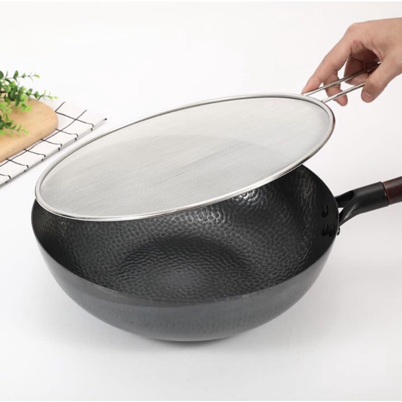 Penghalang Percikan Minyak Masak 33cm stainless steel splatter screen