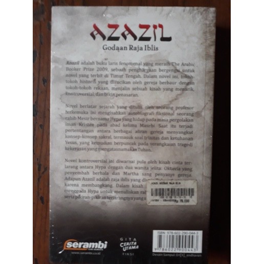 [ buku terlaris ] AZAZIL - YOUSSEF ZIEDAN