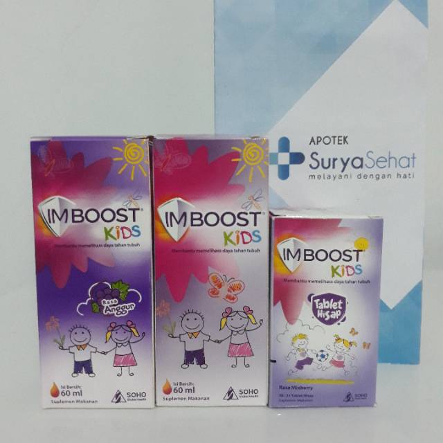 Imboost Sirup 60/120ml - Sirup Imboost - Imboost Force Sirup - Imboost Kids Anggur -Imboost Kids Tab