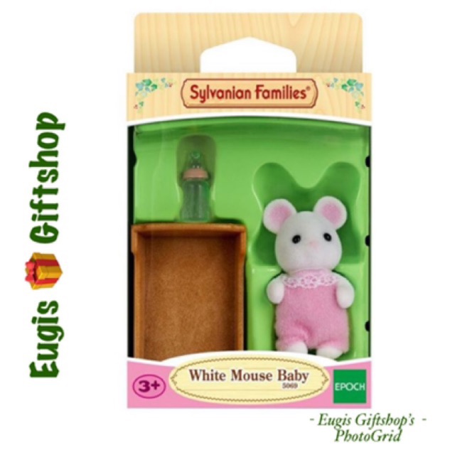 sylvanian families white mouse family