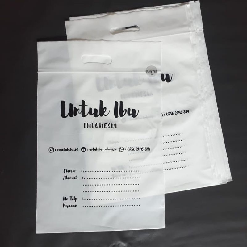 PLASTIK SABLON MURAH (KLIPPOND/ziplock) CUSTOM DESIGN 25x35cm