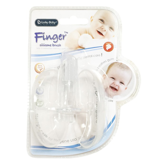 Lucky Baby Finger Silicone Brush With Cover LB9521