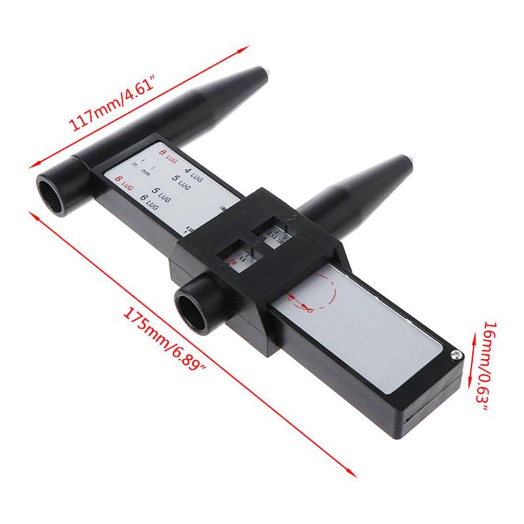 LANFY PCD Gauge Tyre Diameter Gauge Measurement Rim Bolt Pattern Sliding Caliper