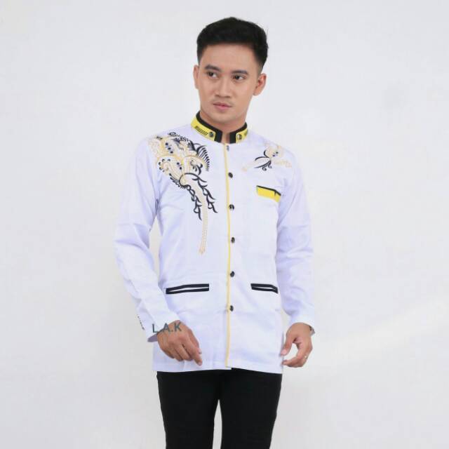 Jasko bordir / jasko / jasko murah / jasko putih motif akar