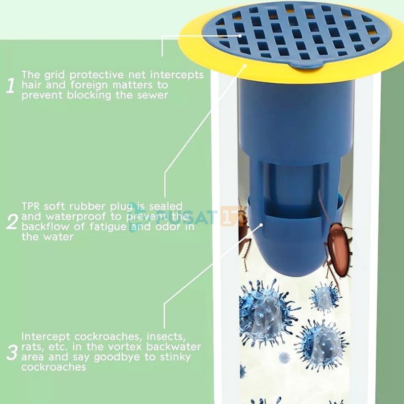 SARINGAN WASTAFEL DRAINASE ANTI BAU / SARINGAN WASTAFEL KAMAR MANDI DAPUR ANTI KECOA / SARINGAN AFUR ANTI SUMBAT SALURAN