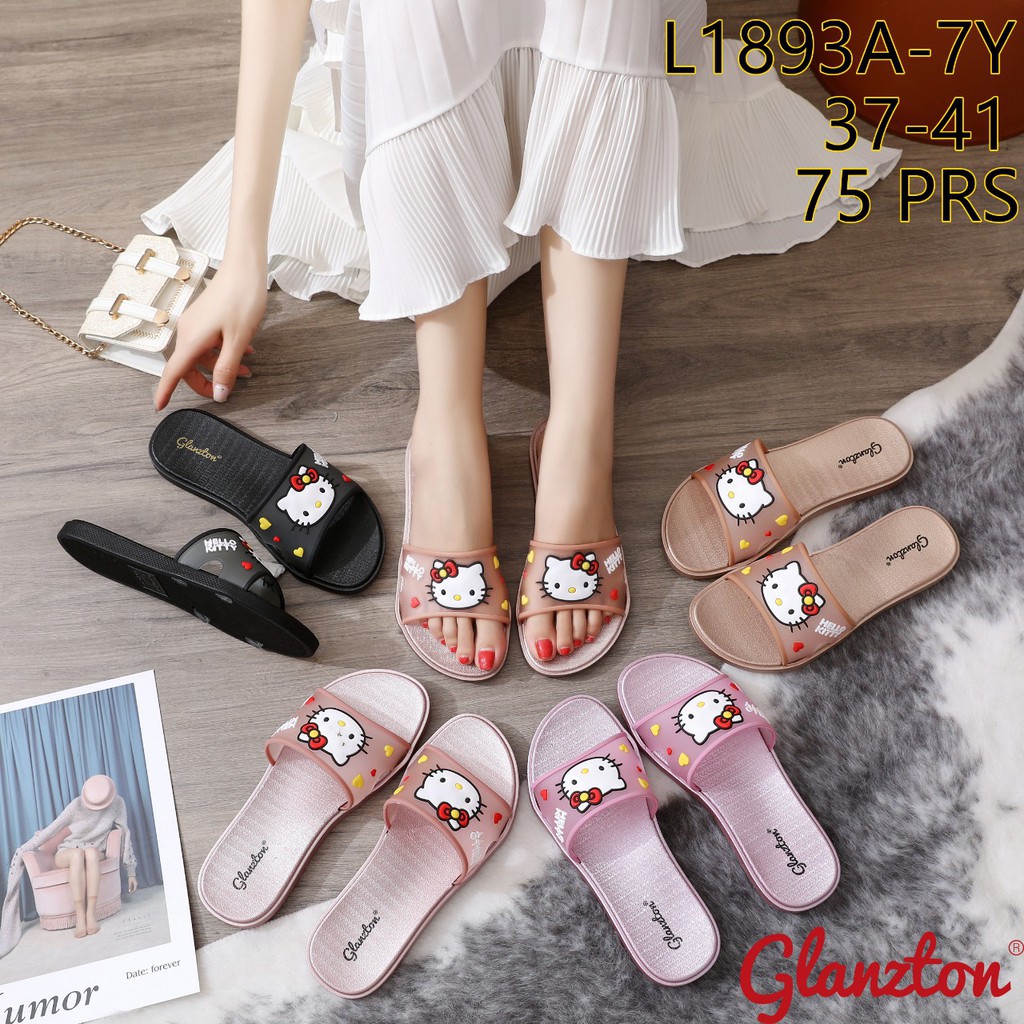 SANDAL IMPORT MODEL FLAT WANITA KASUAL NYAMAN DAN MODIS GLANZTON 1893A-7Y 37-41