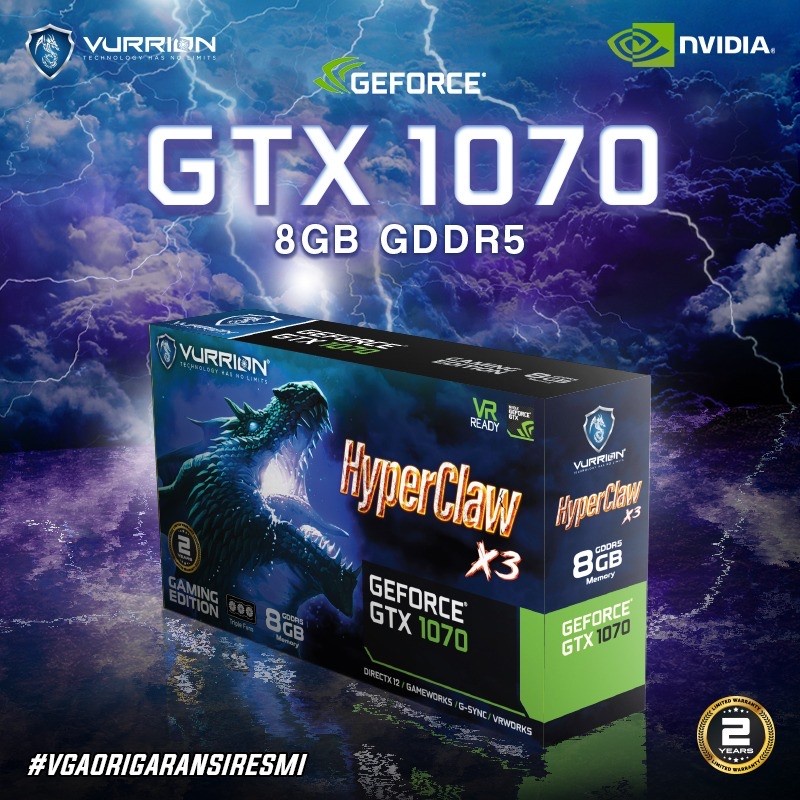 VGA VURRION GTX 1070 8GB DDR5