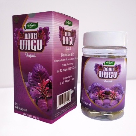 

SYIFA HERBAL Kapsul Daun Ungu 60 Kapsul Menghilangkan Wasir
