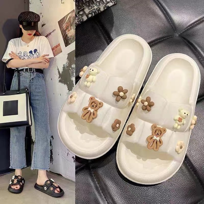 GN-6608-X2 Sandal Selop Jelly Wanita Teddy Bear Import Balance PCU