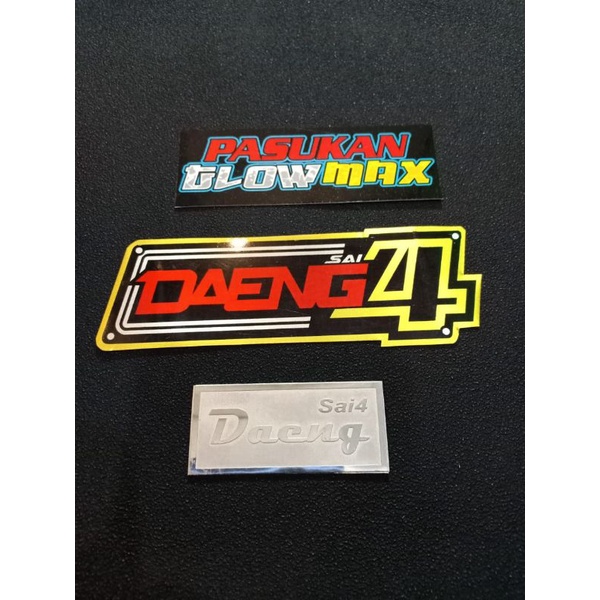 Emblem knalpot daeng4 Sai dan emblem leher/pipa knalpot