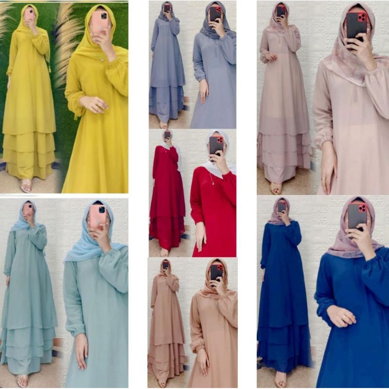Gamis Malaysia lapis legit busui friendly Matt ceruti premium / Gamis ceruty malaysia