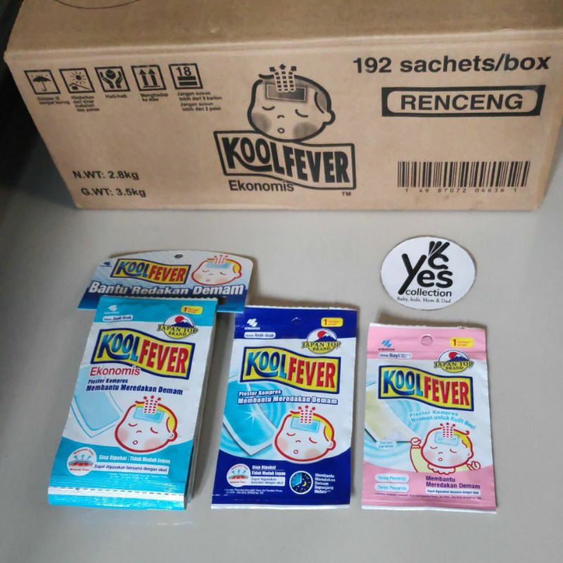 Koolfever Kompres Demam Bayi Newborn 0 - 2 Tahun Anak 2+ Thn 1 Sachet isi 1 Lembar koolfiver koolviver Plaster Penurun panas kulfever kolvifer