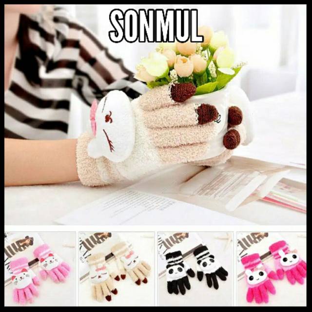 Winter Kids Woman Dolly Gloves Touchsreen Sarung Tangan Anak Wanita Musim Dingin Layar Sentuh