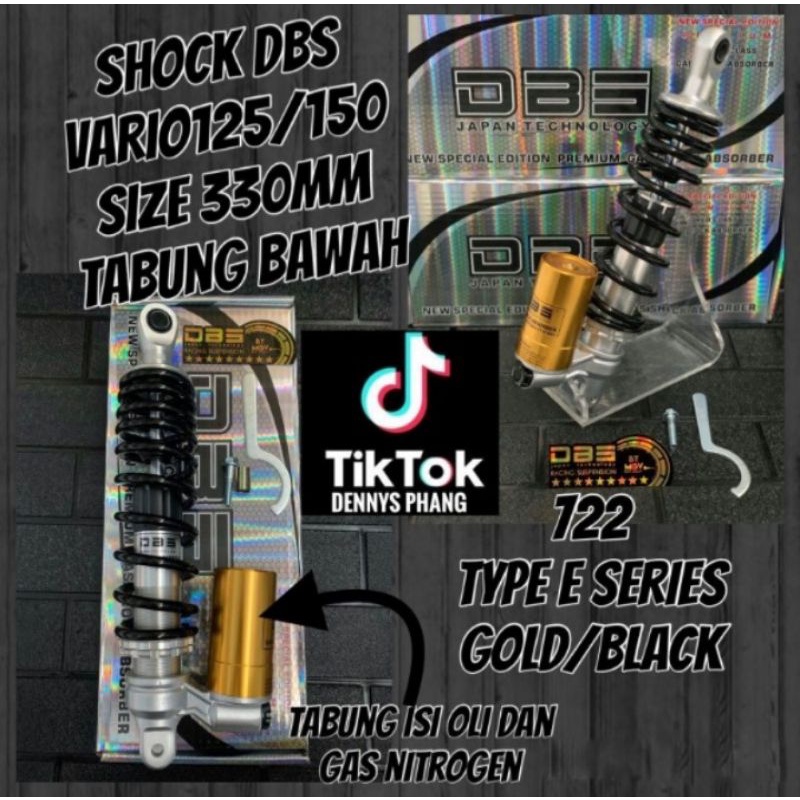 SHOCKBEAKER VARIASI MOTOR MODEL TABUNG BAWAH 722 E,SEIES  DBS VARIO 125/150 OLD NEW DILL
