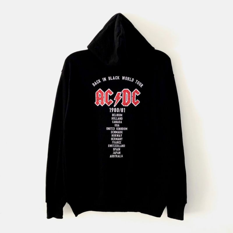 H&M ACDC Hoodie World Tour Black