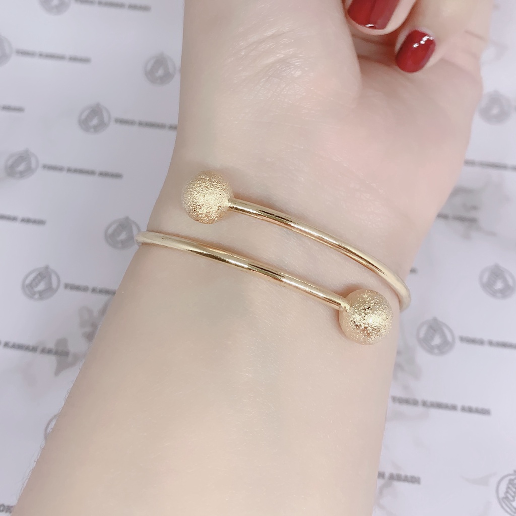 Xuping Gold Gelang Tangan Wanita Model Bangkok Lapis Warna Emas 24K *69