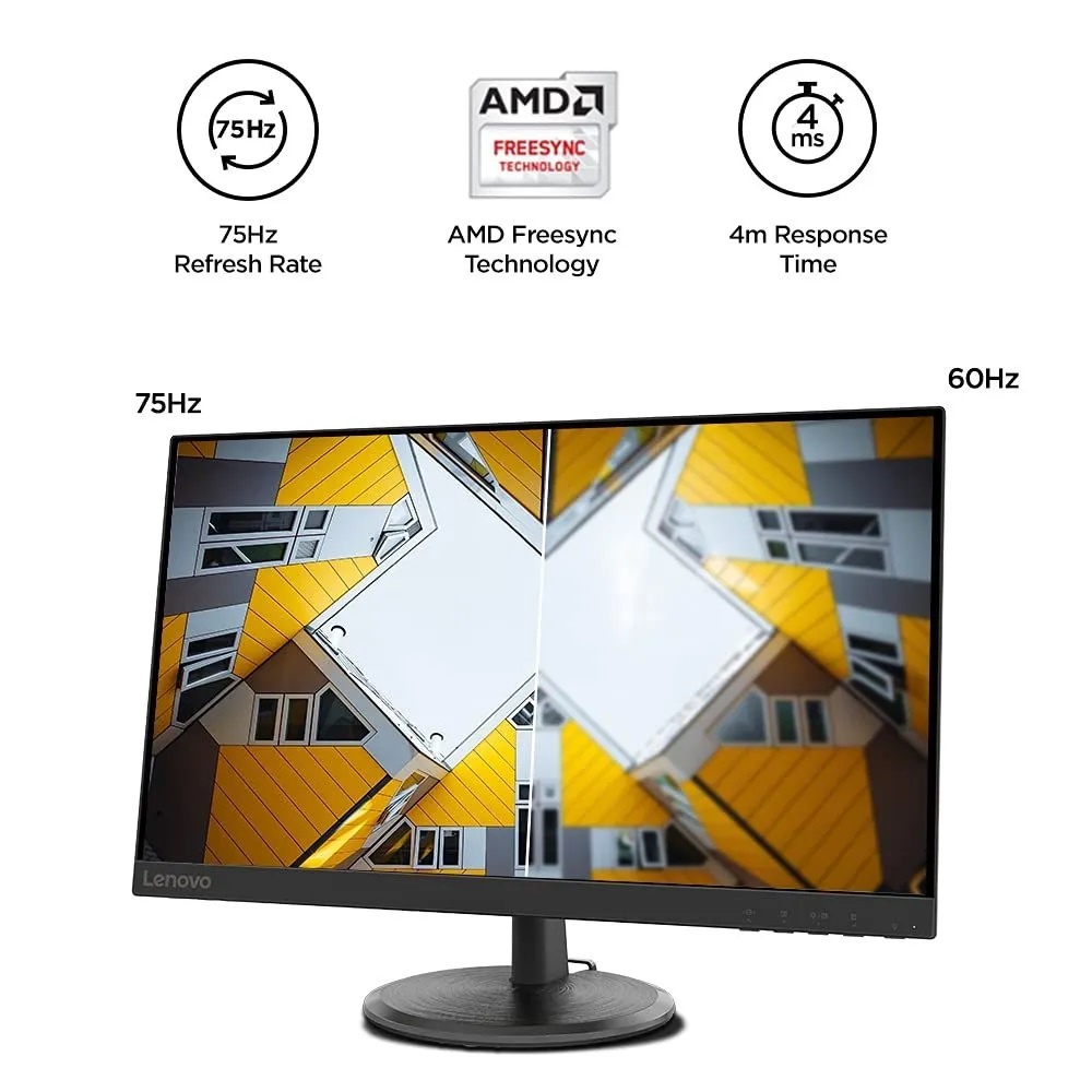 Monitor LENOVO 27 INCH D27-40 FullHD 1080p 75hz Port HDMI / VGA