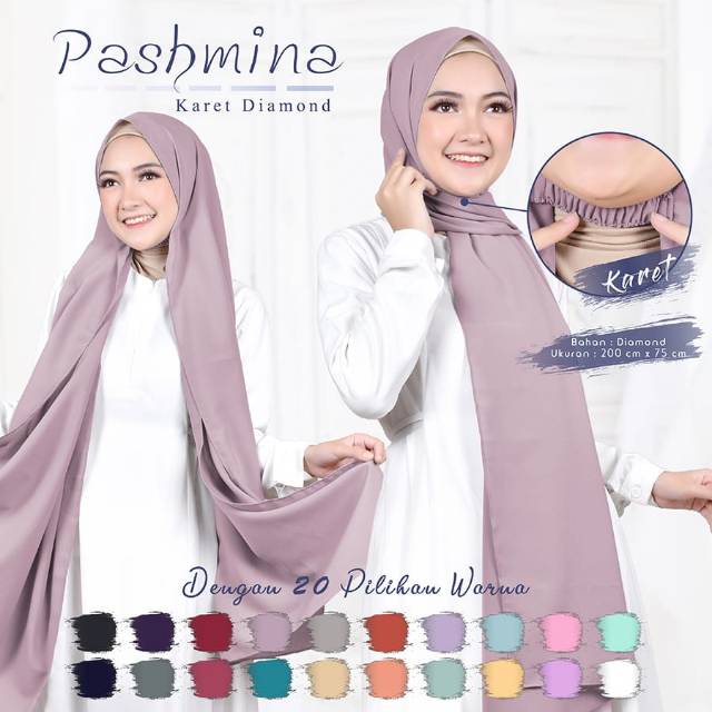 Pashmina Karet Diamond 200 x 75