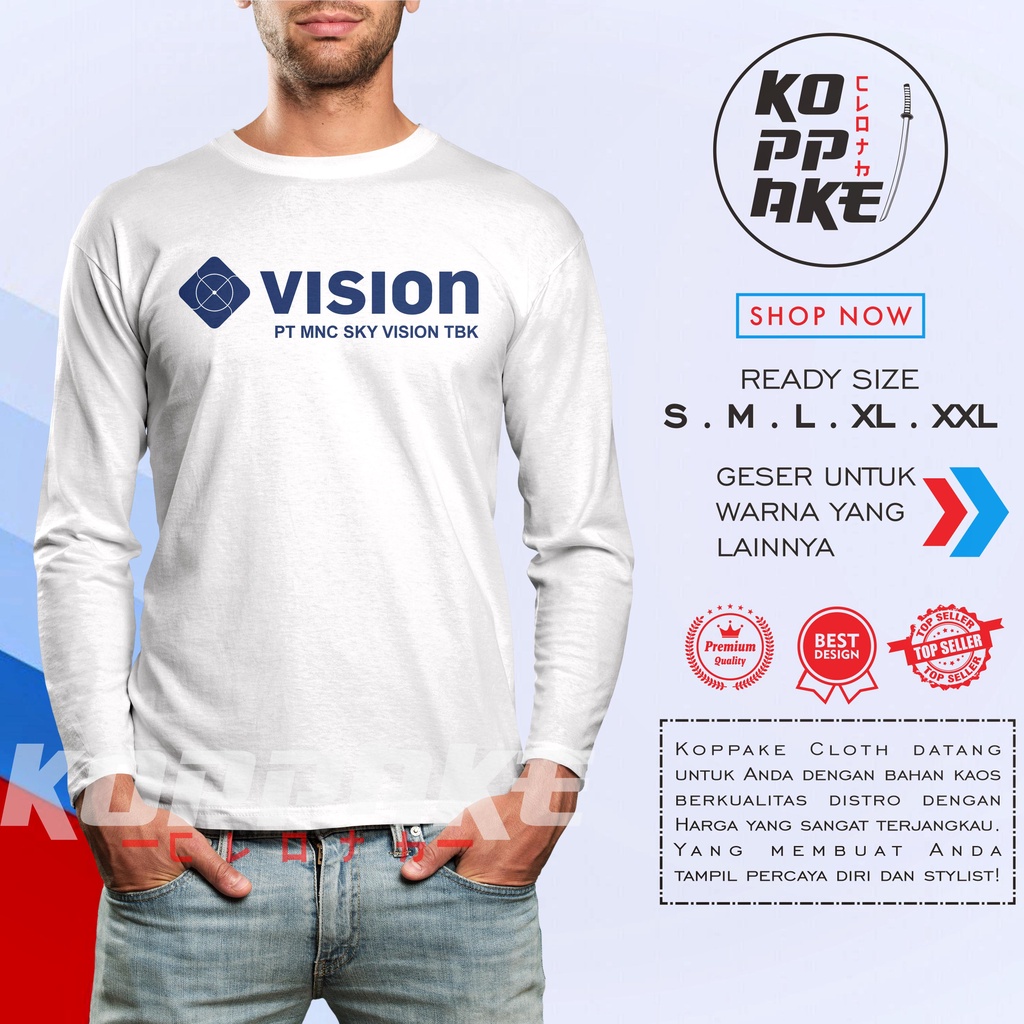 Kaos MNC VISION Parabola Baju Lengan Panjang Perusahaan