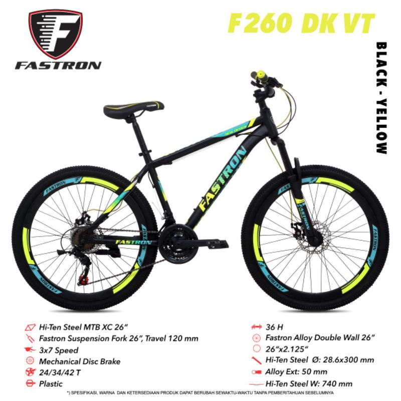 Sepeda Gunung/MTB Fastron 26 inch F260 DK VT