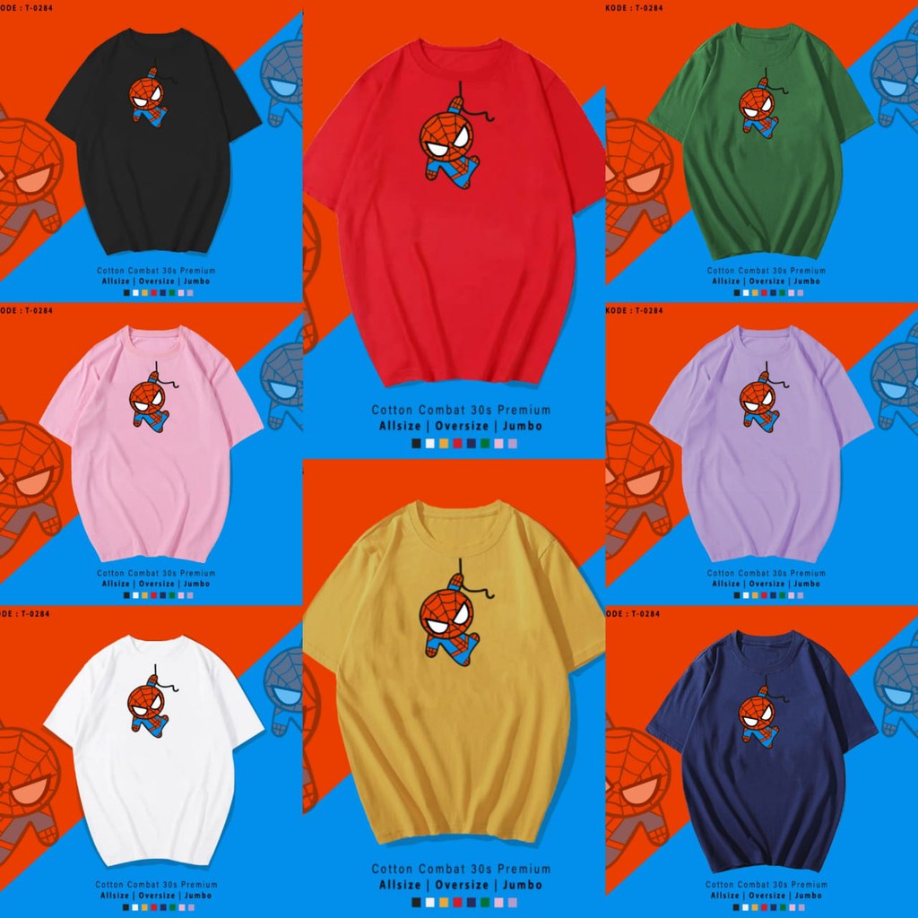 KAOS ANAK SPIDERMAN/CUSTOM T-SHIRT/COUPLE KIDS FAMILY