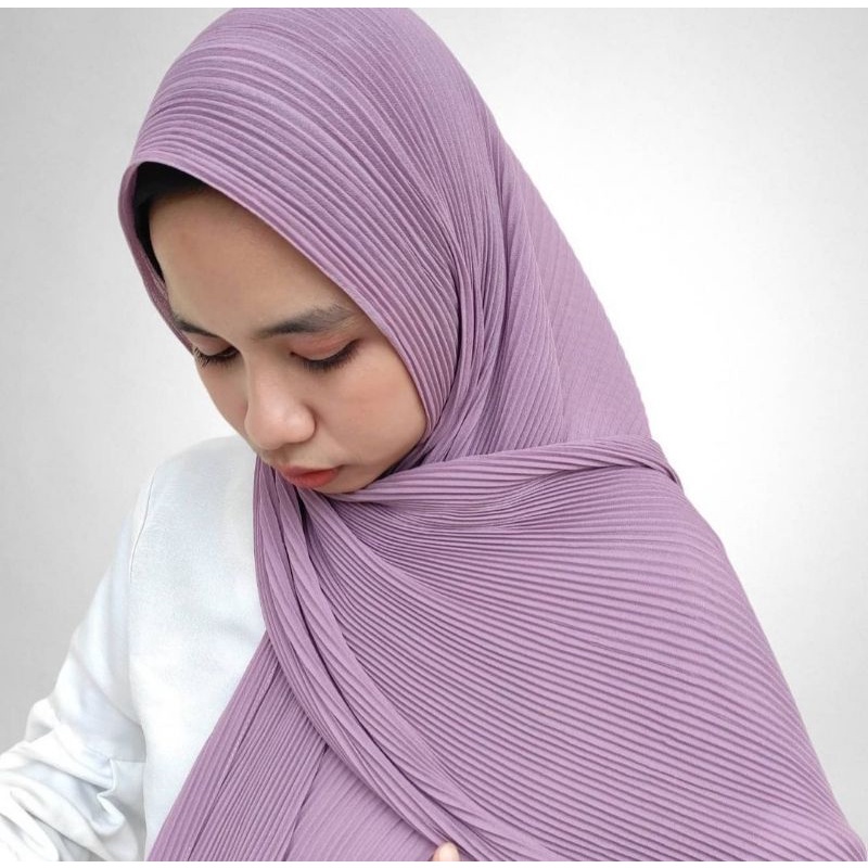 PART 2 Hafa pleated shawl / Pashmina Plisket tanpa garis tengah