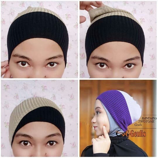 Bandana ciput dua warna twotone C-geulis