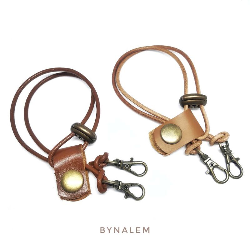 Tali Masker Kulit Asli - Strap Mask - Gantungan Masker -  Connector Konektor Hijab - Strap Mask Leat