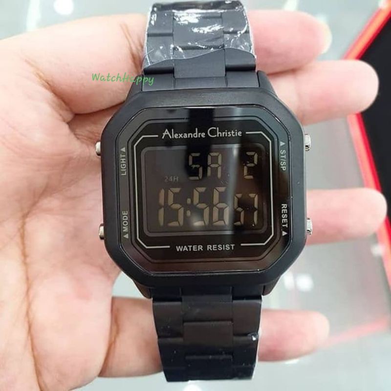 Alexandre Christie AC 9226 LH AC9226 LH 9226LH 9226 LH Unisex Digital Full Black 100% Original Resmi