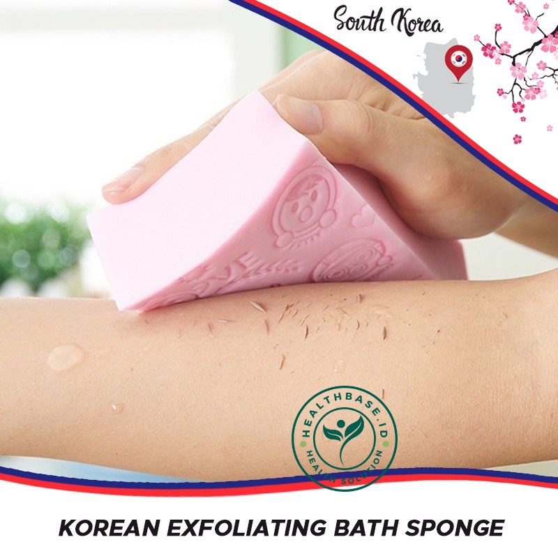 SPONGE PEMBERSIH DAKI ORIGINAL KOREAN LEMBUT BUAT DEWASA DAN ANAK | EXFOLIATING BATH SPONGE