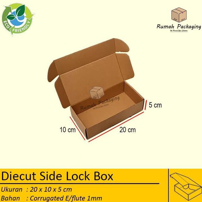 

Kardus Diecut Side Lock/Pizza Uk. 20X10X5 Polos Dan Baru