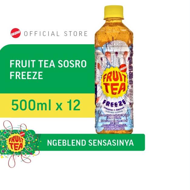 

✵ Fruit Tea Sosro Freeze PET 500 ml Isi 12 ♖