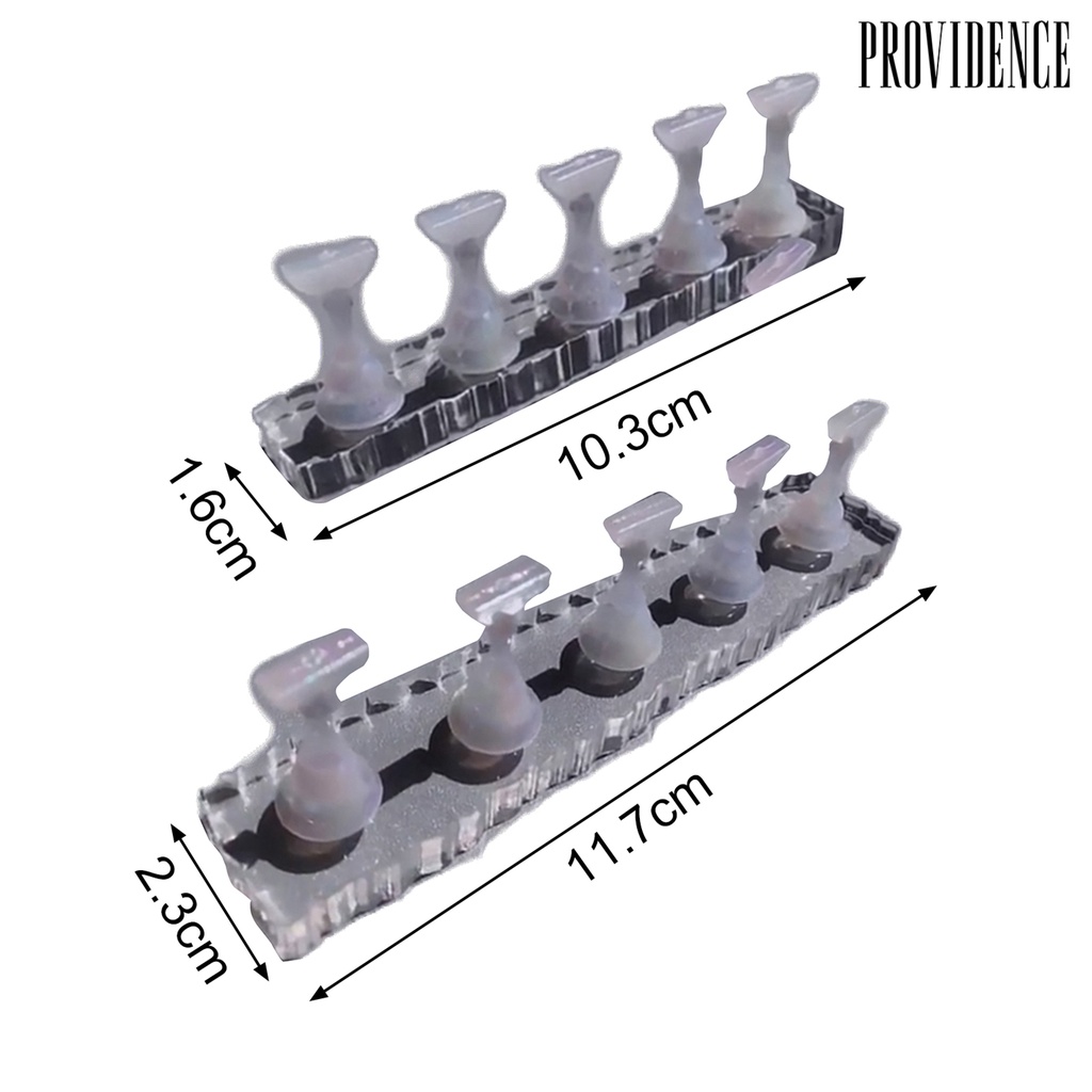 Providence 1 Set Stand Display Kuku Palsu Magnetik Bahan Akrilik Tahan Lama Reusable Untuk Manicure