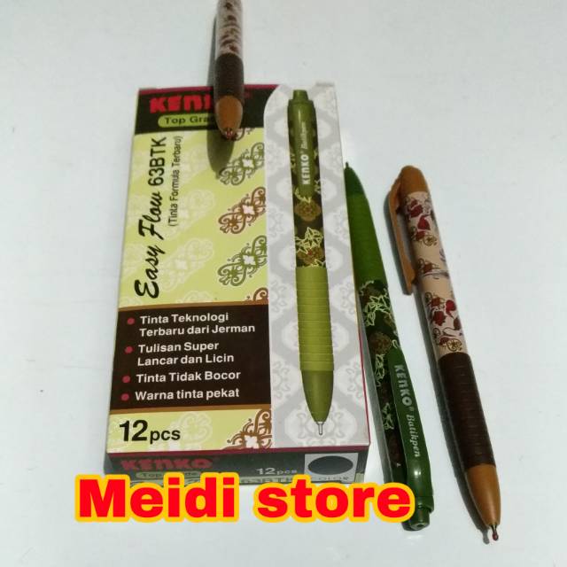 

PEN JELLER HITAM / PEN GEL KENKO / PEN EASY FLOW 63BTK BATIK HITAM