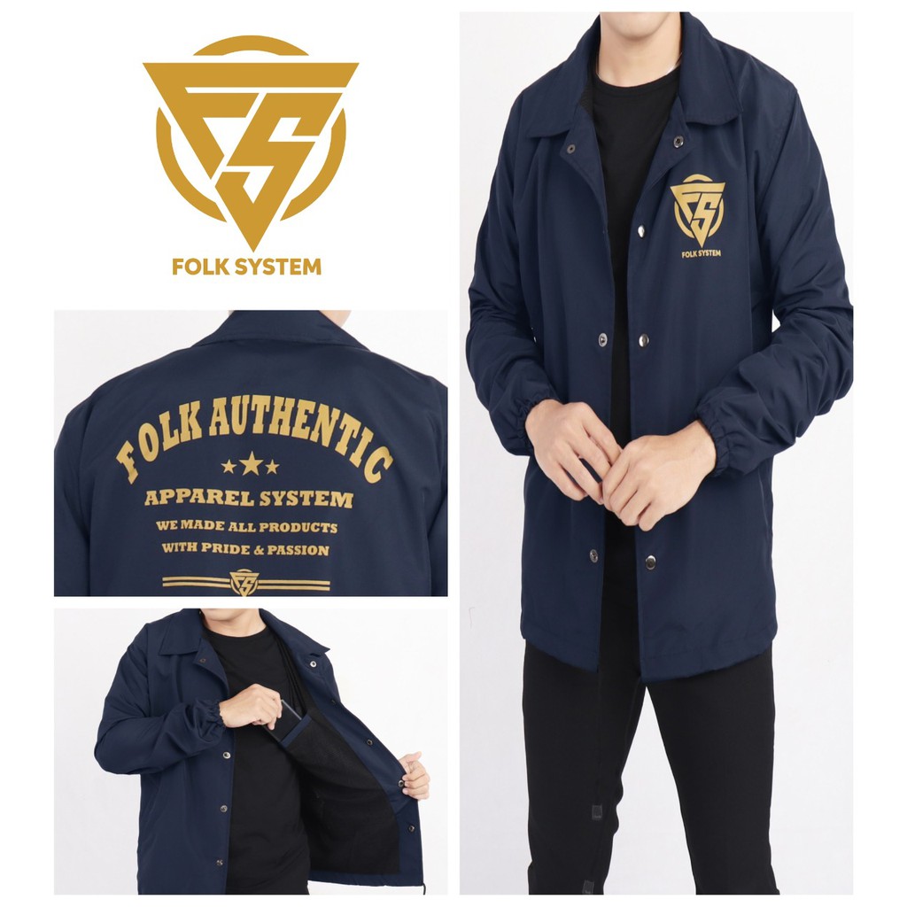 Jaket Coach Windbreaker Parasut Folksystem