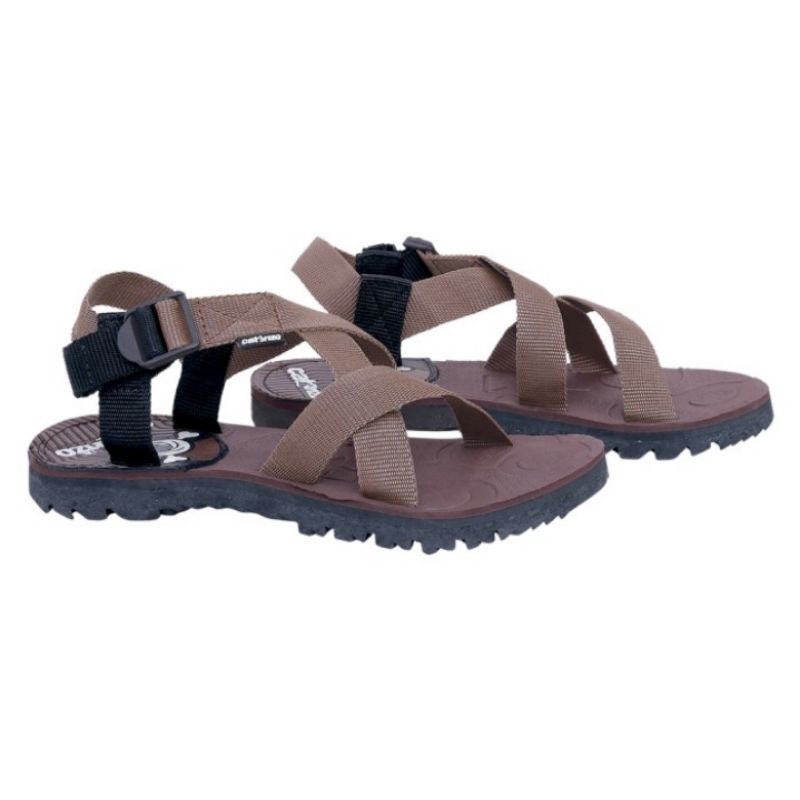 Sandal Gunung WB-Coklat Tracking Keren CZ-7 Sendal Flat Tali Murah