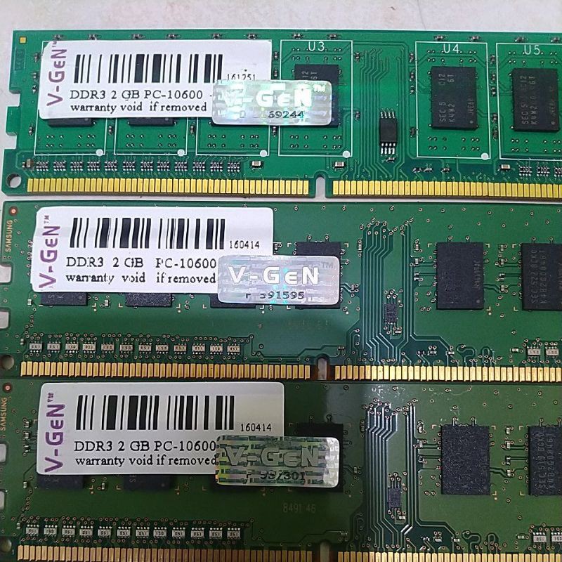 Ram pc/komputer ddr3 2gb pc10600/pc128000 V-Gen