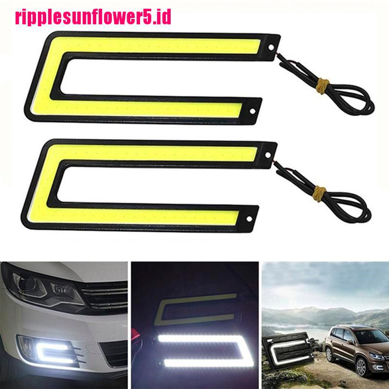 1pc Lampu Kabut / DRL LED COB 12V Untuk Mobil