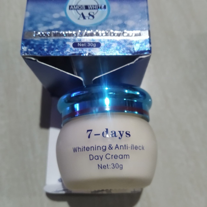 Cream Amos White BESAR 30 gram Day Cream / Krim Siang Rumah Cantik 354 Amos 7 days Whitening Anti-fleck Cream Beauty Skin Care Cosmetics