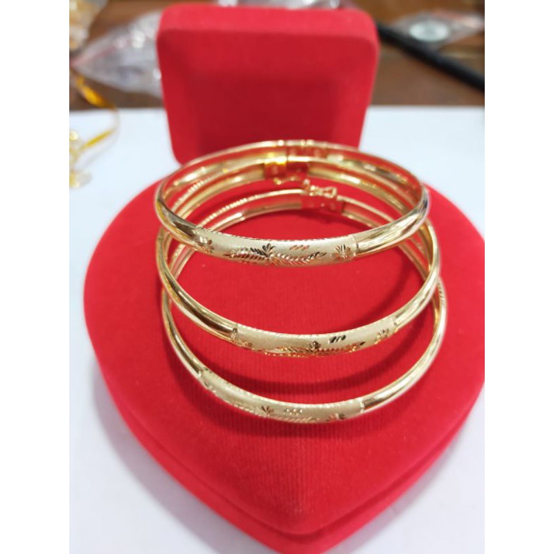 Gelang Bangkok, perak 925, gold dop, 4 gram, diameter 6cm, 160.000/pcs