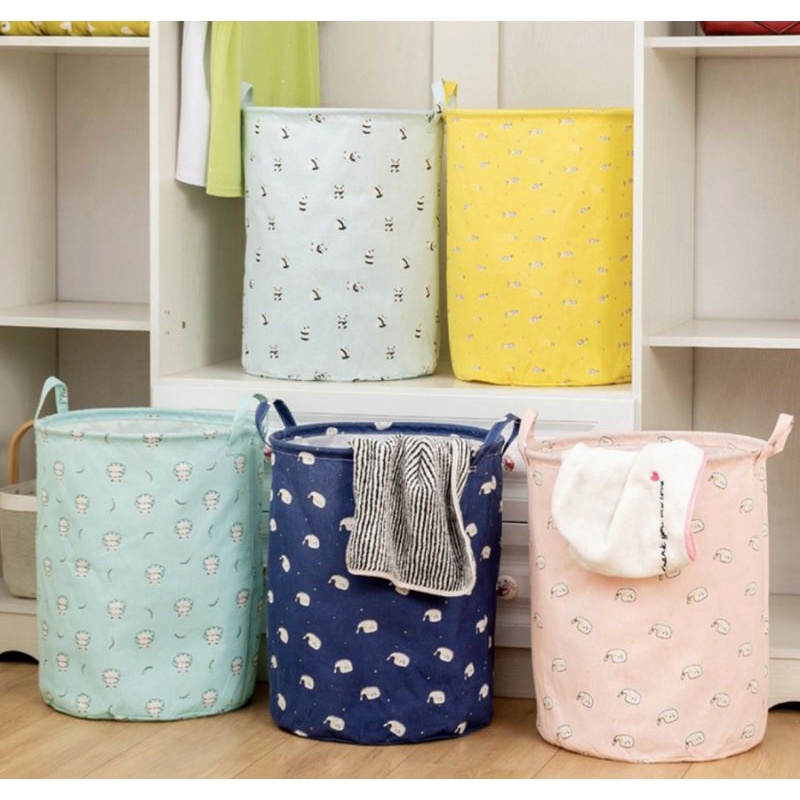 tempat baju kotor/ laundry basket/ tempat baju kotor kanvas/  tempat baju kotor murah dan motif
