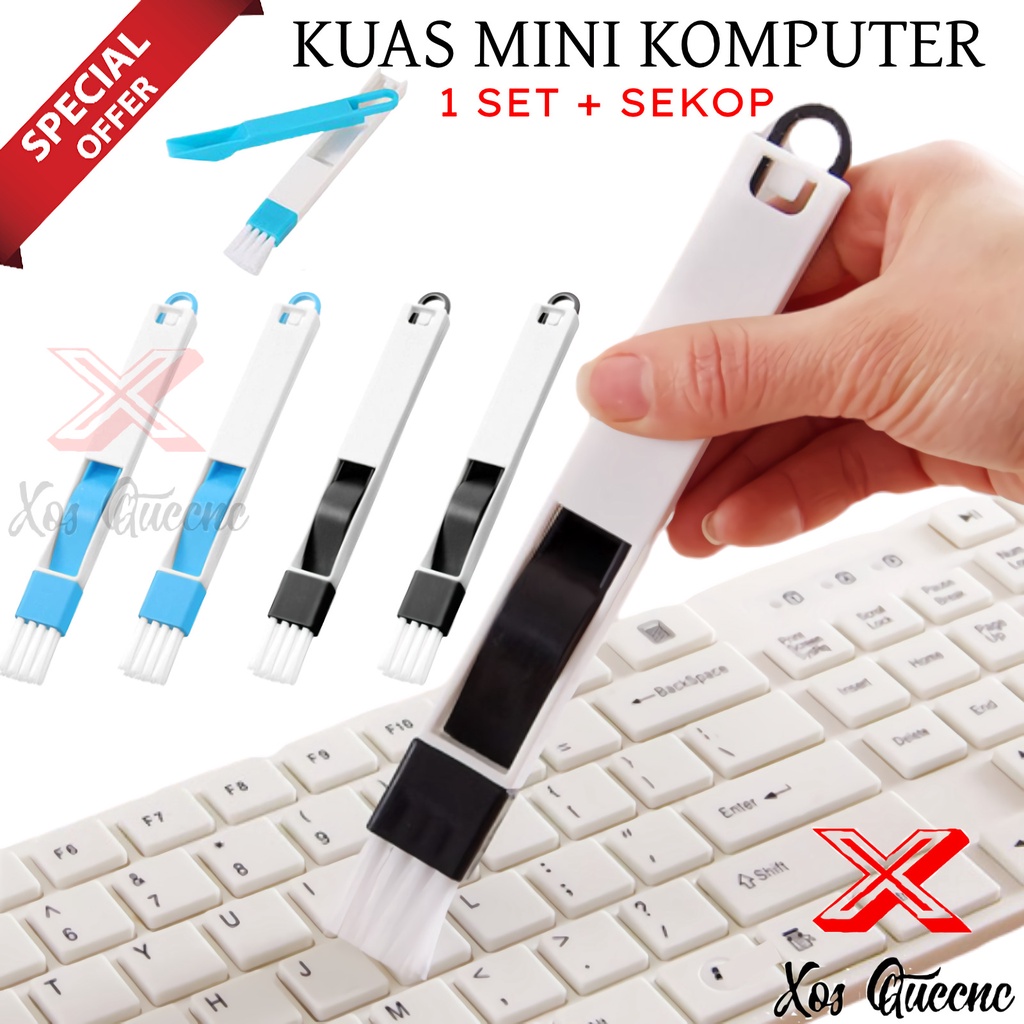 XOQ - Kuas Pembersih Keyboard / Sapu Stik Mini Pembersih Debu Celah Sempit / Kuas Pembersih Celah Jendela / Kuas Mini / Sapu Mini