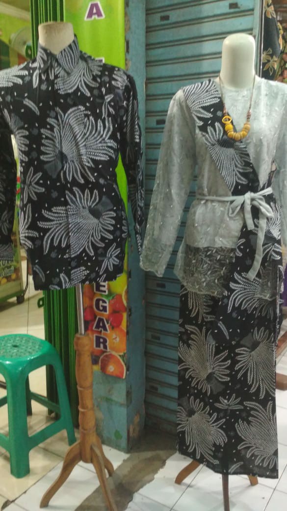 [new Arival] Wou Batik Couple Silvia Brokat Tille-modern Batik Couple Sarimbit Brokat - Bs099