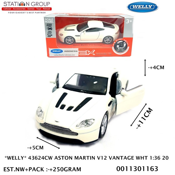 WELLY 43624CW ASTON MARTIN V12 VANTAGE WHITE 1-36 20 - DIECAST