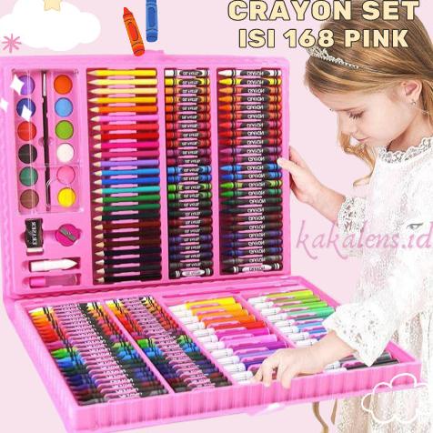 

Crayon Anak Set Isi 168 Pcs Alat Lukis Anak Set Pensil Warna