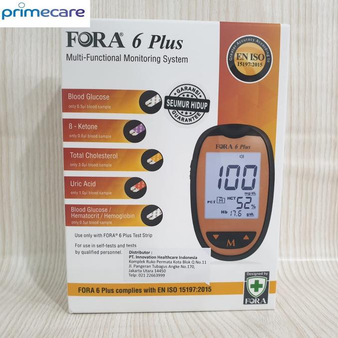 Fora Alat Cek Darah 6in1 Multi 6 Parameter Gula Kolesterol UA Keton HB