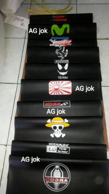 PROMO MR sablon kecil berkualitas tinggi. Kulit jok motor Oscar MR tebal sablon